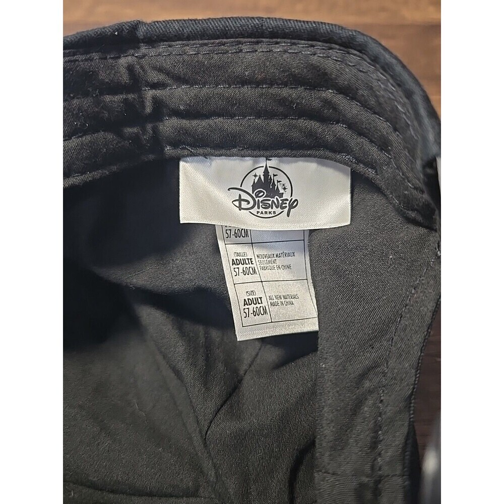 Disney Parks WALT DISNEY WORLD BASE BALL HAT Black Gold Cap Metallic Snap Back - Picture 4 of 4